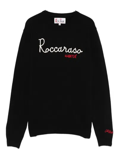 Mc2 Saint Barth Kids' Douglas Embroidered Sweater In Black