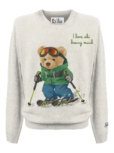 Mc2 Saint Barth Kids' Douglas Jumper In White