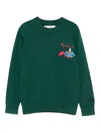 Mc2 Saint Barth Douglas Superman Crewneck Graphic Sweater In Green