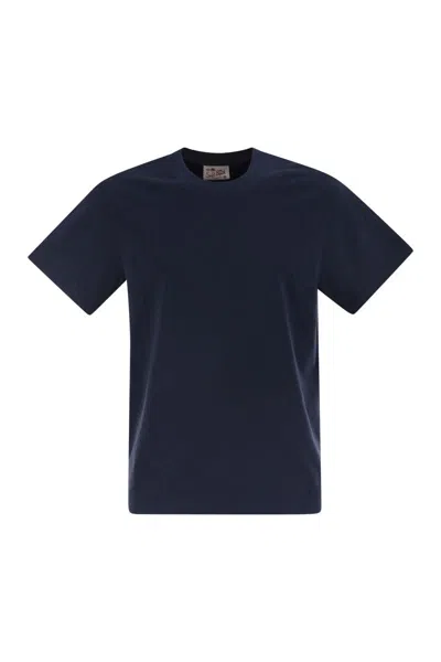 Mc2 Saint Barth Dover - Cotton Jersey T-shirt In Blue