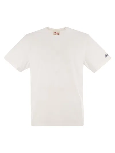 Mc2 Saint Barth Dover - Cotton Jersey T-shirt In Neutral