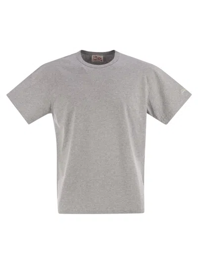 Mc2 Saint Barth Dover - Cotton Jersey T-shirt In Gray