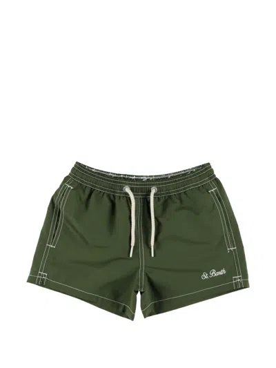 Mc2 Saint Barth Patmos Jr Swim Shorts For Kids In Green