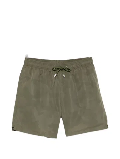 Mc2 Saint Barth Drawstring Camouflage Swim Shorts In Green