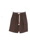Mc2 Saint Barth Drawstring Cargo Shorts In Brown