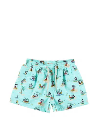 Mc2 Saint Barth Mickey Swim Shorts For Kids In Blue