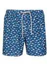 Mc2 Saint Barth Drawstring Shark-print Swim Shorts In Blue