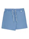 Mc2 Saint Barth Drawstring Side-pocket Swim Shorts In Blue