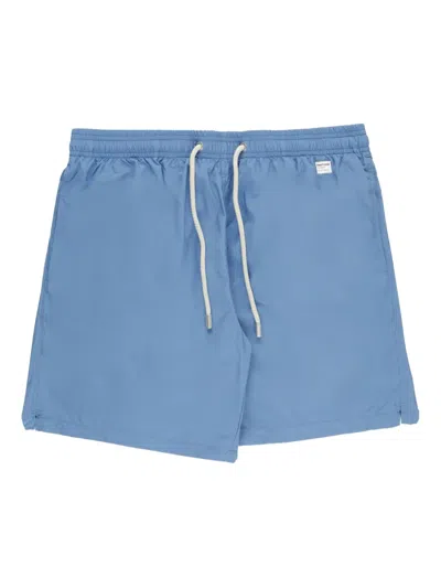 Mc2 Saint Barth Drawstring Side-pocket Swim Shorts In Blue