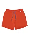 Mc2 Saint Barth Drawstring Swim Shorts In Orange