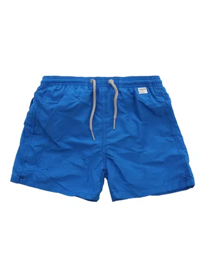 Mc2 Saint Barth Kids' Drawstring Swim Shorts In Blue
