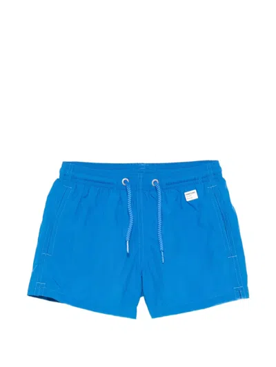 Mc2 Saint Barth Kids' Drawstring Swim Shorts In Blue
