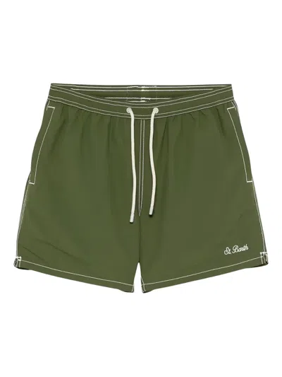 Mc2 Saint Barth Drawstring Swim Shorts In Green