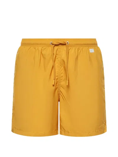 Mc2 Saint Barth Drawstring Swim Shorts In Yellow