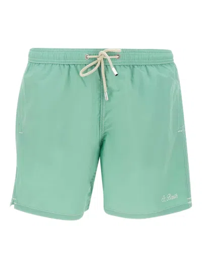 Mc2 Saint Barth Drawstring-waist Swim Shorts In Green