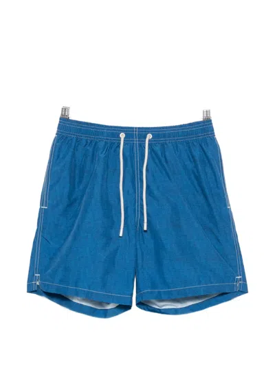 Mc2 Saint Barth Drawstring-fastening Swim Shorts In Blue