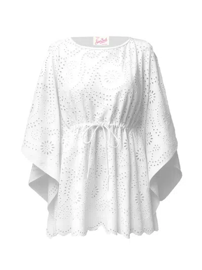 Mc2 Saint Barth Drawstring-waist Beach Cover-up In White