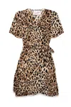 Mc2 Saint Barth Woman Short Dress With Leopard Print