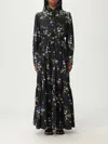 Mc2 Saint Barth Cotton Midi Dress In Black
