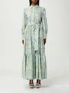 Mc2 Saint Barth Long Dress In Patterned Cotton Blend