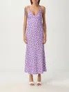 Mc2 Saint Barth Woman Slip Dress With Daisy Print In Purple