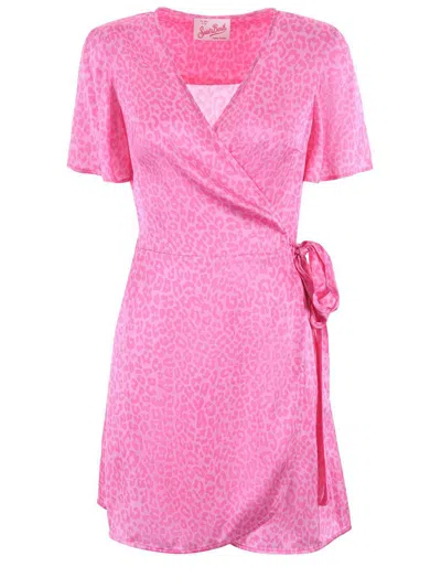 Mc2 Saint Barth Cedric Leopard Printed V In Pink