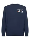 Mc2 Saint Barth Drinks-embroidery Sweater In Blue