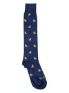 Mc2 Saint Barth Knee-high Duck Pattern Hosiery Collection In Blue