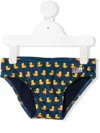 Mc2 Saint Barth Billy Ducky-print Swimming Trunks In Blue