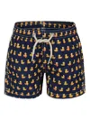 Mc2 Saint Barth Teen Jeanlig Ducky-print Swim Shorts In Blue