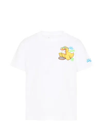 Mc2 Saint Barth Kids' Duck-tennis Graphic T-shirt In Multi