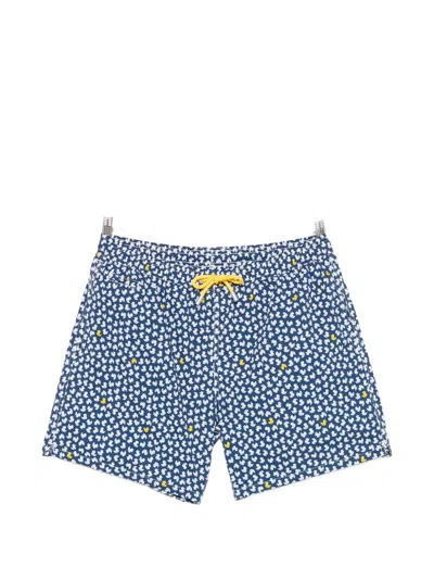 Mc2 Saint Barth Duck-print Swim Shorts In Blue