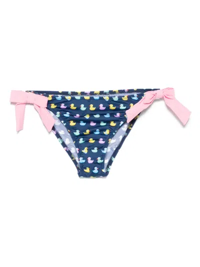 Mc2 Saint Barth Kids' Ducky Mania Bikini Bottoms In Blue