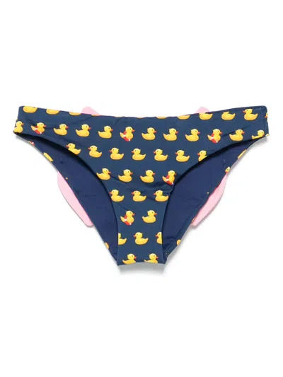 Mc2 Saint Barth Kids' Ducky Swim Trunks In Blue