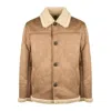 Mc2 Saint Barth Eco-shearling Jacket In Brown