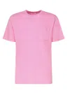 Mc2 Saint Barth Man Pink Linen Jersey T-shirt Ecstasea With Pocket In Pink