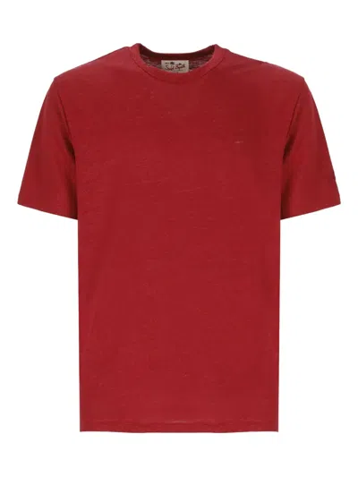 Mc2 Saint Barth Ecstasea Linen T-shirt In Red