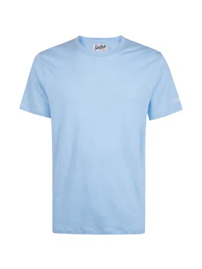 Mc2 Saint Barth Ecstasea Logo-embroidered T-shirt In Blue