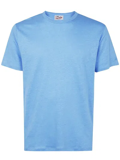 Mc2 Saint Barth Ecstasea N Linen T-shirt Clothing In Blue