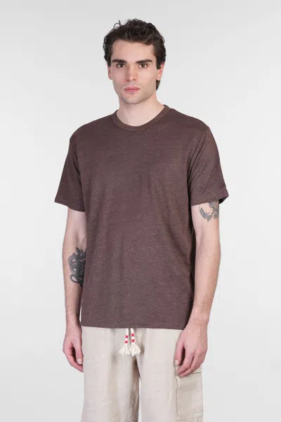 Mc2 Saint Barth Ecstasea N T-shirt In Brown Linen