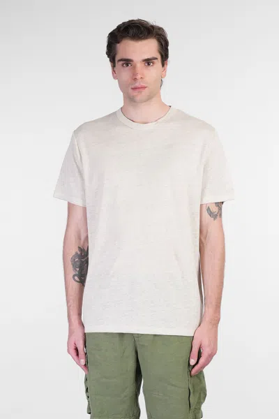 Mc2 Saint Barth Ecstasea N T-shirt In Taupe Linen In White