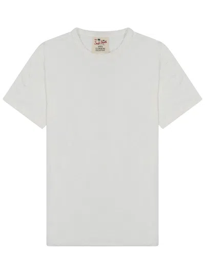 Mc2 Saint Barth "ecstasea" T Shirt In White