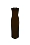 Mc2 Saint Barth Eileen Midi Dress In Brown