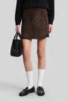 Mc2 Saint Barth Eira Double Skirt In Animalier Wool In Animal Print