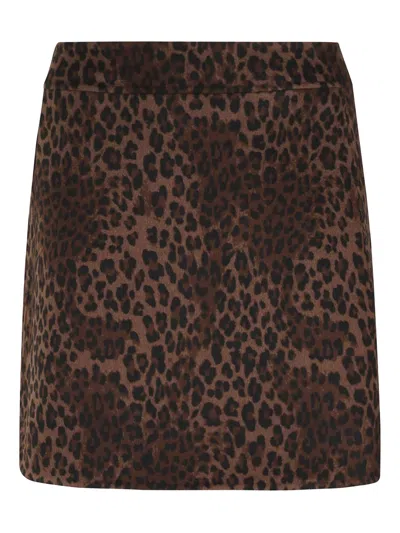 MC2 SAINT BARTH EIRA LEOPARD MINI SKIRT