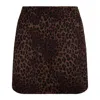 Mc2 Saint Barth Eira Miniskirt In Leopard Print Double Fabric In Multi