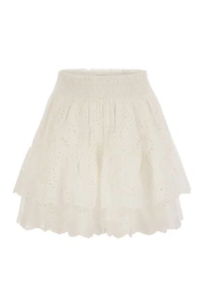 MC2 SAINT BARTH MC2 SAINT BARTH EIVISSA - MINISKIRT WITH RUFFLES