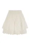 Mc2 Saint Barth Eivissa - Miniskirt With Ruffles In White
