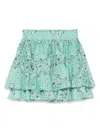 Mc2 Saint Barth Tiered Mini Skirt In Lightweight Cotton Voile
