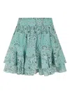 Mc2 Saint Barth Tiered Mini Skirt In Lightweight Cotton Voile